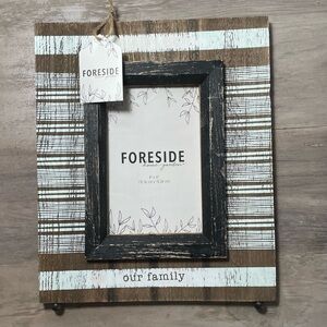 Rustic striped picture frame 4x6